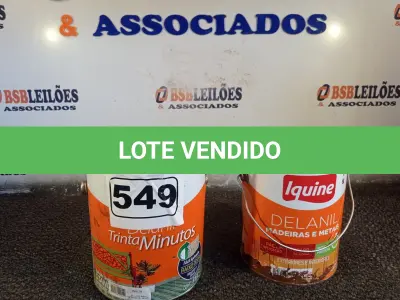 LOTE 549 - 02 GALÕES DE ESMALTE IQUINE MADEIRA E METAIS 3,6L NAS CORES MARFIM E MARROM TABACO. (NO ESTADO) ATENÇÃO! FAZER A VISITAÇÃO ANTES DE ARREMATAR, NÃO SABEMOS SE FUNCIONA. LEILÃO NÃO TEM GARANTIA E NEM DEVOLUÇÃO, SUJEITO A POSSÍVEIS AVARIAS VISÍVEIS/OCULTAS E/OU AUSÊNCIA DE COMPONENTES.