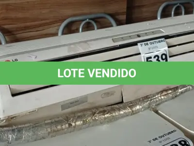 LOTE 539 - 01 EVAPORADORA MARCA LG 12000BTU. (NO ESTADO) ATENÇÃO! FAZER A VISITAÇÃO ANTES DE ARREMATAR, NÃO SABEMOS SE FUNCIONA. LEILÃO NÃO TEM GARANTIA E NEM DEVOLUÇÃO, SUJEITO A POSSÍVEIS AVARIAS VISÍVEIS/OCULTAS E/OU AUSÊNCIA DE COMPONENTES.