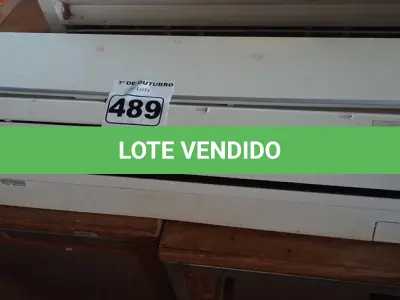 LOTE 489 - 01 EVAPORADORA MARCA LG 24000BTU. (NO ESTADO) ATENÇÃO! FAZER A VISITAÇÃO ANTES DE ARREMATAR, NÃO SABEMOS SE FUNCIONA. LEILÃO NÃO TEM GARANTIA E NEM DEVOLUÇÃO, SUJEITO A POSSÍVEIS AVARIAS VISÍVEIS/OCULTAS E/OU AUSÊNCIA DE COMPONENTES.