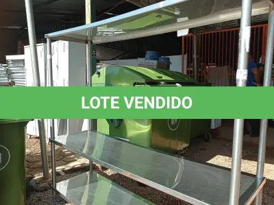 LOTE 630 - 01 PRATELEIRA EM INOX. (NO ESTADO) ATENÇÃO! FAZER A VISITAÇÃO ANTES DE ARREMATAR, NÃO SABEMOS SE FUNCIONA. LEILÃO NÃO TEM GARANTIA E NEM DEVOLUÇÃO, SUJEITO A POSSÍVEIS AVARIAS VISÍVEIS/OCULTAS E/OU AUSÊNCIA DE COMPONENTES.