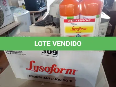 LOTE 309 - 12 LITROS DE LYSOFORM. (NO ESTADO) ATENÇÃO! FAZER A VISITAÇÃO ANTES DE ARREMATAR, NÃO SABEMOS SE FUNCIONA. LEILÃO NÃO TEM GARANTIA E NEM DEVOLUÇÃO, SUJEITO A POSSÍVEIS AVARIAS VISÍVEIS/OCULTAS E/OU AUSÊNCIA DE COMPONENTES.