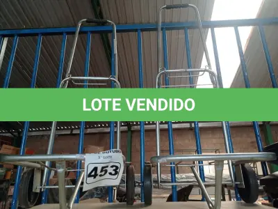 LOTE 453 - 02 CARRINHOS PARA TRANSPORTE DE CARGAS. (NO ESTADO) ATENÇÃO! FAZER A VISITAÇÃO ANTES DE ARREMATAR, NÃO SABEMOS SE FUNCIONA. LEILÃO NÃO TEM GARANTIA E NEM DEVOLUÇÃO, SUJEITO A POSSÍVEIS AVARIAS VISÍVEIS/OCULTAS E/OU AUSÊNCIA DE COMPONENTES.