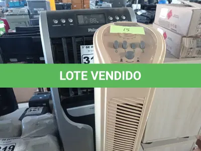 LOTE 318 - 01 VENTILADOR DE COLUNA E 01 CLIMATIZADOR PHILCO 220V. (NO ESTADO) ATENÇÃO! FAZER A VISITAÇÃO ANTES DE ARREMATAR, NÃO SABEMOS SE FUNCIONA. LEILÃO NÃO TEM GARANTIA E NEM DEVOLUÇÃO, SUJEITO A POSSÍVEIS AVARIAS VISÍVEIS/OCULTAS E/OU AUSÊNCIA DE COMPONENTES.