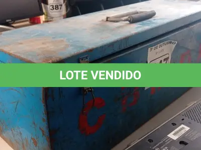 LOTE 447 - 01 CAIXA PARA FERRAMENTAS EM AÇO. (NO ESTADO) ATENÇÃO! FAZER A VISITAÇÃO ANTES DE ARREMATAR, NÃO SABEMOS SE FUNCIONA. LEILÃO NÃO TEM GARANTIA E NEM DEVOLUÇÃO, SUJEITO A POSSÍVEIS AVARIAS VISÍVEIS/OCULTAS E/OU AUSÊNCIA DE COMPONENTES.