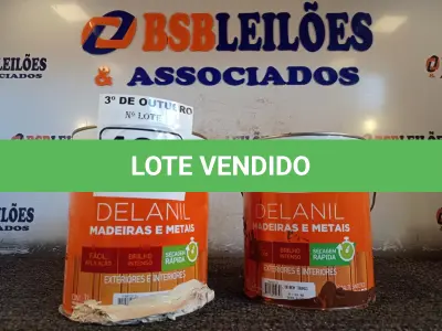 LOTE 403 - 02 GALÕES DE ESMALTE IQUINE MADEIRA E METAIS 3,6L SENDO 01 NA COR MARROM TABACO. (NO ESTADO) ATENÇÃO! FAZER A VISITAÇÃO ANTES DE ARREMATAR, NÃO SABEMOS SE FUNCIONA. LEILÃO NÃO TEM GARANTIA E NEM DEVOLUÇÃO, SUJEITO A POSSÍVEIS AVARIAS VISÍVEIS/OCULTAS E/OU AUSÊNCIA DE COMPONENTES.