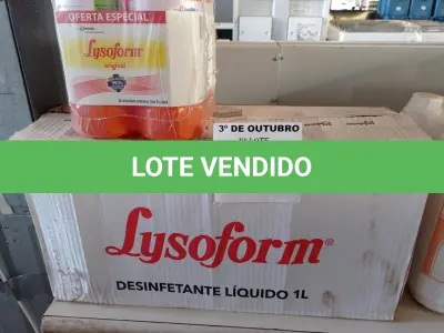 LOTE 341 - 12 LITROS DE LYSOFORM. (NO ESTADO) ATENÇÃO! FAZER A VISITAÇÃO ANTES DE ARREMATAR, NÃO SABEMOS SE FUNCIONA. LEILÃO NÃO TEM GARANTIA E NEM DEVOLUÇÃO, SUJEITO A POSSÍVEIS AVARIAS VISÍVEIS/OCULTAS E/OU AUSÊNCIA DE COMPONENTES.