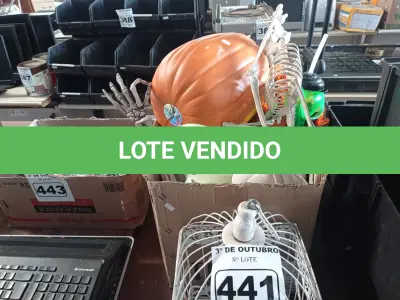 LOTE 441 - 01 LOTE COM VÁRIOS ENFEITES DO DIA DAS BRUXAS. (NO ESTADO) ATENÇÃO! FAZER A VISITAÇÃO ANTES DE ARREMATAR, NÃO SABEMOS SE FUNCIONA. LEILÃO NÃO TEM GARANTIA E NEM DEVOLUÇÃO, SUJEITO A POSSÍVEIS AVARIAS VISÍVEIS/OCULTAS E/OU AUSÊNCIA DE COMPONENTES.