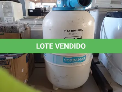 LOTE 345 - 01 FILTRO PARA PISCINA SOBRAMAR. (NO ESTADO) ATENÇÃO! FAZER A VISITAÇÃO ANTES DE ARREMATAR, NÃO SABEMOS SE FUNCIONA. LEILÃO NÃO TEM GARANTIA E NEM DEVOLUÇÃO, SUJEITO A POSSÍVEIS AVARIAS VISÍVEIS/OCULTAS E/OU AUSÊNCIA DE COMPONENTES.