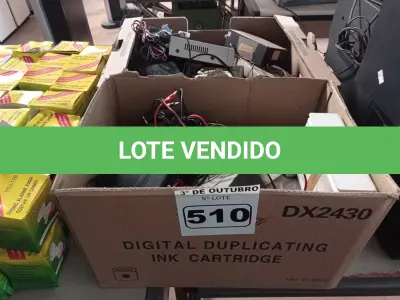 LOTE 510 - 01 LOTE COM APARELHOS ELETRÔNICOS DIVERSOS. (NO ESTADO) ATENÇÃO! FAZER A VISITAÇÃO ANTES DE ARREMATAR, NÃO SABEMOS SE FUNCIONA. LEILÃO NÃO TEM GARANTIA E NEM DEVOLUÇÃO, SUJEITO A POSSÍVEIS AVARIAS VISÍVEIS/OCULTAS E/OU AUSÊNCIA DE COMPONENTES.