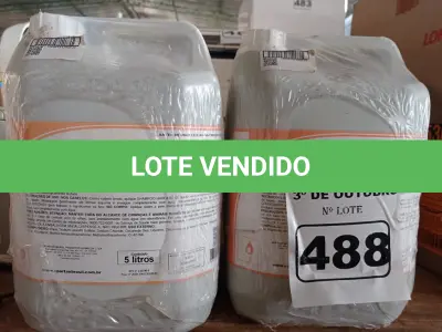 LOTE 488 - 20 LITROS DE SHAMPOO PARA CABELO E CORPO. (NO ESTADO) ATENÇÃO! FAZER A VISITAÇÃO ANTES DE ARREMATAR, NÃO SABEMOS SE FUNCIONA. LEILÃO NÃO TEM GARANTIA E NEM DEVOLUÇÃO, SUJEITO A POSSÍVEIS AVARIAS VISÍVEIS/OCULTAS E/OU AUSÊNCIA DE COMPONENTES.