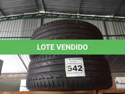 LOTE 542 - 02 PNEUS USADOS 225/45/19. (NO ESTADO) ATENÇÃO! FAZER A VISITAÇÃO ANTES DE ARREMATAR, NÃO SABEMOS SE FUNCIONA. LEILÃO NÃO TEM GARANTIA E NEM DEVOLUÇÃO, SUJEITO A POSSÍVEIS AVARIAS VISÍVEIS/OCULTAS E/OU AUSÊNCIA DE COMPONENTES.
