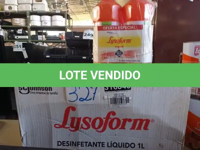 LOTE 327 - 12 LITROS DE LYSOFORM. (NO ESTADO) ATENÇÃO! FAZER A VISITAÇÃO ANTES DE ARREMATAR, NÃO SABEMOS SE FUNCIONA. LEILÃO NÃO TEM GARANTIA E NEM DEVOLUÇÃO, SUJEITO A POSSÍVEIS AVARIAS VISÍVEIS/OCULTAS E/OU AUSÊNCIA DE COMPONENTES.