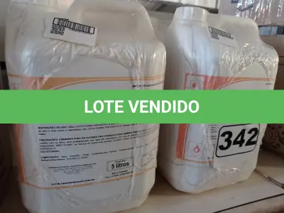 LOTE 342 - 20 LITROS DE SABONETE DE ESPUMA ANTISSÉPTICO. (NO ESTADO) ATENÇÃO! FAZER A VISITAÇÃO ANTES DE ARREMATAR, NÃO SABEMOS SE FUNCIONA. LEILÃO NÃO TEM GARANTIA E NEM DEVOLUÇÃO, SUJEITO A POSSÍVEIS AVARIAS VISÍVEIS/OCULTAS E/OU AUSÊNCIA DE COMPONENTES.