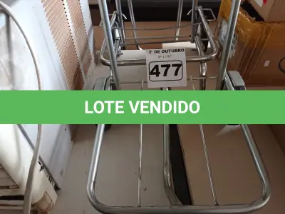 LOTE 477 - 02 CARRINHOS PARA TRANSPORTE DE CARGAS. (NO ESTADO) ATENÇÃO! FAZER A VISITAÇÃO ANTES DE ARREMATAR, NÃO SABEMOS SE FUNCIONA. LEILÃO NÃO TEM GARANTIA E NEM DEVOLUÇÃO, SUJEITO A POSSÍVEIS AVARIAS VISÍVEIS/OCULTAS E/OU AUSÊNCIA DE COMPONENTES.