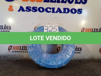 LOTE 325 - 01 ROLO DE CABO FLEXÍVEL 100M 1X 4MM NA COR AZUL (NOVO). (NO ESTADO) ATENÇÃO! FAZER A VISITAÇÃO ANTES DE ARREMATAR, NÃO SABEMOS SE FUNCIONA. LEILÃO NÃO TEM GARANTIA E NEM DEVOLUÇÃO, SUJEITO A POSSÍVEIS AVARIAS VISÍVEIS/OCULTAS E/OU AUSÊNCIA DE COMPONENTES.