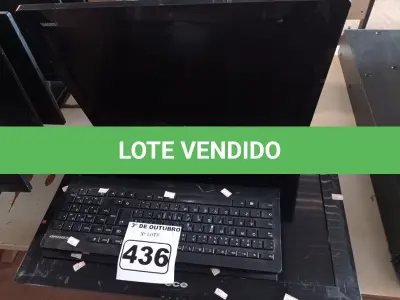 LOTE 436 - 02 COMPUTADORES ALL IN ONE MARCAS E MODELOS DIVERSOS. (NO ESTADO) ATENÇÃO! FAZER A VISITAÇÃO ANTES DE ARREMATAR, NÃO SABEMOS SE FUNCIONA. LEILÃO NÃO TEM GARANTIA E NEM DEVOLUÇÃO, SUJEITO A POSSÍVEIS AVARIAS VISÍVEIS/OCULTAS E/OU AUSÊNCIA DE COMPONENTES.