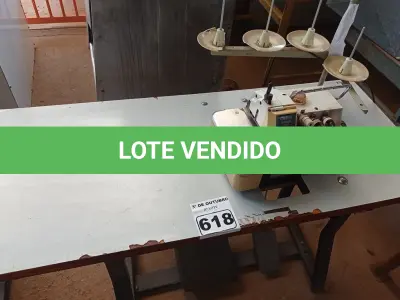 LOTE 618 - 01 MÁQUINA DE COSTURA CROWN. (NO ESTADO) ATENÇÃO! FAZER A VISITAÇÃO ANTES DE ARREMATAR, NÃO SABEMOS SE FUNCIONA. LEILÃO NÃO TEM GARANTIA E NEM DEVOLUÇÃO, SUJEITO A POSSÍVEIS AVARIAS VISÍVEIS/OCULTAS E/OU AUSÊNCIA DE COMPONENTES.