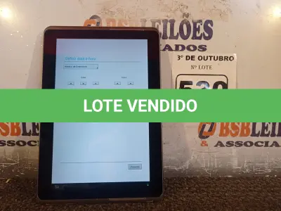 LOTE 530 - 01 TABLET SAMSUNG SEM CABO. (NO ESTADO) ATENÇÃO! FAZER A VISITAÇÃO ANTES DE ARREMATAR, NÃO SABEMOS SE FUNCIONA. LEILÃO NÃO TEM GARANTIA E NEM DEVOLUÇÃO, SUJEITO A POSSÍVEIS AVARIAS VISÍVEIS/OCULTAS E/OU AUSÊNCIA DE COMPONENTES.