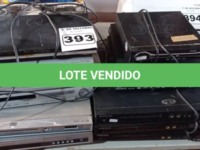 LOTE 393 - 12 APARELHOS DE DVD MARCAS E MODELOS DIVERSOS. (NO ESTADO) ATENÇÃO! FAZER A VISITAÇÃO ANTES DE ARREMATAR, NÃO SABEMOS SE FUNCIONA. LEILÃO NÃO TEM GARANTIA E NEM DEVOLUÇÃO, SUJEITO A POSSÍVEIS AVARIAS VISÍVEIS/OCULTAS E/OU AUSÊNCIA DE COMPONENTES.