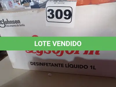 LOTE 309 - 12 LITROS DE LYSOFORM. (NO ESTADO) ATENÇÃO! FAZER A VISITAÇÃO ANTES DE ARREMATAR, NÃO SABEMOS SE FUNCIONA. LEILÃO NÃO TEM GARANTIA E NEM DEVOLUÇÃO, SUJEITO A POSSÍVEIS AVARIAS VISÍVEIS/OCULTAS E/OU AUSÊNCIA DE COMPONENTES.