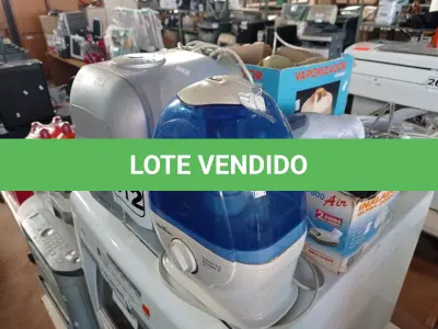 LOTE 312 - 02 INALADORES E VÁRIOS UMIDIFICADORES MARCAS E MODELOS DIVERSOS COM AVARIAS. (NO ESTADO) ATENÇÃO! FAZER A VISITAÇÃO ANTES DE ARREMATAR, NÃO SABEMOS SE FUNCIONA. LEILÃO NÃO TEM GARANTIA E NEM DEVOLUÇÃO, SUJEITO A POSSÍVEIS AVARIAS VISÍVEIS/OCULTAS E/OU AUSÊNCIA DE COMPONENTES.
