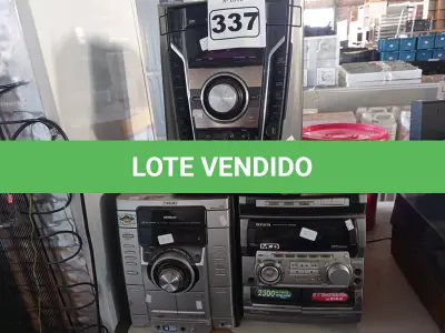 LOTE 337 - 03 APARELHOS DE SOM MARCAS E MODELOS DIVERSOS. (NO ESTADO) ATENÇÃO! FAZER A VISITAÇÃO ANTES DE ARREMATAR, NÃO SABEMOS SE FUNCIONA. LEILÃO NÃO TEM GARANTIA E NEM DEVOLUÇÃO, SUJEITO A POSSÍVEIS AVARIAS VISÍVEIS/OCULTAS E/OU AUSÊNCIA DE COMPONENTES.