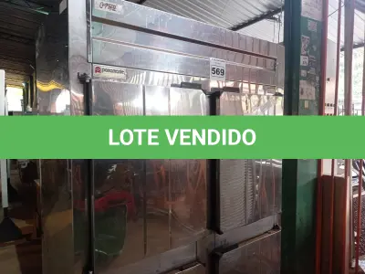 LOTE 569 - 01 GELADEIRA INDUSTRIAL EM INOX 220V. (NO ESTADO) ATENÇÃO! FAZER A VISITAÇÃO ANTES DE ARREMATAR, NÃO SABEMOS SE FUNCIONA. LEILÃO NÃO TEM GARANTIA E NEM DEVOLUÇÃO, SUJEITO A POSSÍVEIS AVARIAS VISÍVEIS/OCULTAS E/OU AUSÊNCIA DE COMPONENTES.