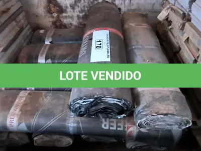 LOTE 170 - 10 ROLOS DE MANTA ASFÁLTICAS (NO ESTADO, NÃO SABEMOS SE FUNCIONA. LEILÃO NÃO TEM GARANTIA E NEM DEVOLUÇÃO).