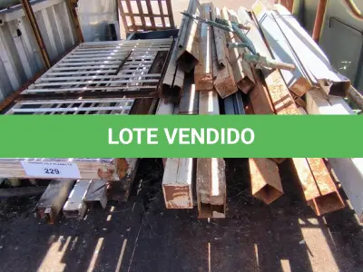 LOTE 229 - 01 LOTE COM PEDAÇOS DE PERFIS EM FERRO (NO ESTADO, NÃO SABEMOS SE FUNCIONA. LEILÃO NÃO TEM GARANTIA E NEM DEVOLUÇÃO).