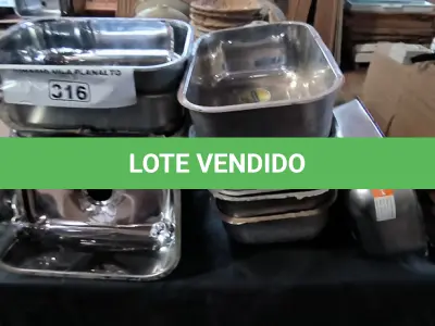 LOTE 316 - 12 CUBAS PARA PIAS EM INOX (NO ESTADO, NÃO SABEMOS SE FUNCIONA. LEILÃO NÃO TEM GARANTIA E NEM DEVOLUÇÃO).