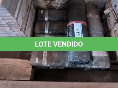 LOTE 170 - 10 ROLOS DE MANTA ASFÁLTICAS (NO ESTADO, NÃO SABEMOS SE FUNCIONA. LEILÃO NÃO TEM GARANTIA E NEM DEVOLUÇÃO).