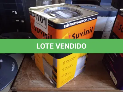LOTE 101 - 01 LATA DE TINTA PARA PISO SUVINIL 18L NA COR CINZA ESCURO. (NO ESTADO) ATENÇÃO! FAZER A VISITAÇÃO ANTES DE ARREMATAR, NÃO SABEMOS SE FUNCIONA. LEILÃO NÃO TEM GARANTIA E NEM DEVOLUÇÃO, SUJEITO A POSSÍVEIS AVARIAS VISÍVEIS/OCULTAS E/OU AUSÊNCIA DE COMPONENTES.