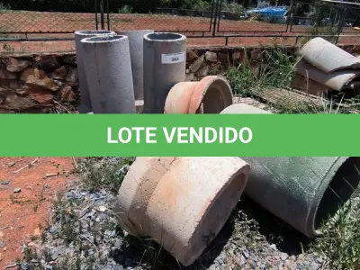 LOTE 283 - 04 MANILHAS EM CONCRETO PEQUENAS (NO ESTADO, NÃO SABEMOS SE FUNCIONA. LEILÃO NÃO TEM GARANTIA E NEM DEVOLUÇÃO).