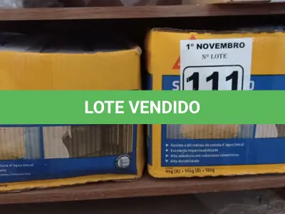 LOTE 111 - 02 CAIXAS DE SIKA TOP-100, REVESTIMENTO IMPERMEABILIZANTE SEMI-FLEXIVEL 18KG. (NO ESTADO) ATENÇÃO! FAZER A VISITAÇÃO ANTES DE ARREMATAR, NÃO SABEMOS SE FUNCIONA. LEILÃO NÃO TEM GARANTIA E NEM DEVOLUÇÃO, SUJEITO A POSSÍVEIS AVARIAS VISÍVEIS/OCULTAS E/OU AUSÊNCIA DE COMPONENTES.