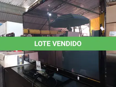 LOTE 061 - 01 TV DE LED 50” POL MARCA LG. (NO ESTADO) ATENÇÃO! FAZER A VISITAÇÃO ANTES DE ARREMATAR, NÃO SABEMOS SE FUNCIONA. LEILÃO NÃO TEM GARANTIA E NEM DEVOLUÇÃO, SUJEITO A POSSÍVEIS AVARIAS VISÍVEIS/OCULTAS E/OU AUSÊNCIA DE COMPONENTES.