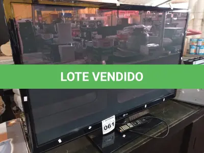 LOTE 061 - 01 TV DE LED 50” POL MARCA LG. (NO ESTADO) ATENÇÃO! FAZER A VISITAÇÃO ANTES DE ARREMATAR, NÃO SABEMOS SE FUNCIONA. LEILÃO NÃO TEM GARANTIA E NEM DEVOLUÇÃO, SUJEITO A POSSÍVEIS AVARIAS VISÍVEIS/OCULTAS E/OU AUSÊNCIA DE COMPONENTES.