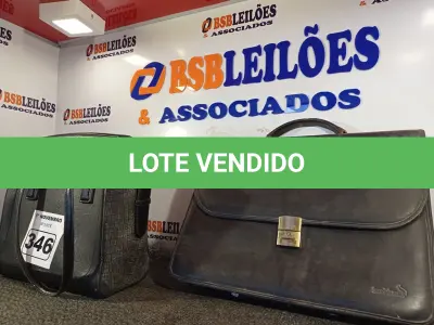 LOTE 346 - 02 BOLSAS. (NO ESTADO) ATENÇÃO! FAZER A VISITAÇÃO ANTES DE ARREMATAR, NÃO SABEMOS SE FUNCIONA. LEILÃO NÃO TEM GARANTIA E NEM DEVOLUÇÃO, SUJEITO A POSSÍVEIS AVARIAS VISÍVEIS/OCULTAS E/OU AUSÊNCIA DE COMPONENTES.