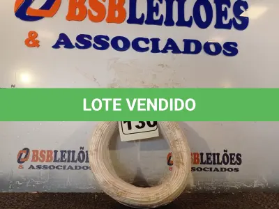 LOTE 130 - 01 ROLO DE CABO FLEXÍVEL 100M 1X2,5MM NA COR BRANCA(NOVO). (NO ESTADO) ATENÇÃO! FAZER A VISITAÇÃO ANTES DE ARREMATAR, NÃO SABEMOS SE FUNCIONA. LEILÃO NÃO TEM GARANTIA E NEM DEVOLUÇÃO, SUJEITO A POSSÍVEIS AVARIAS VISÍVEIS/OCULTAS E/OU AUSÊNCIA DE COMPONENTES.