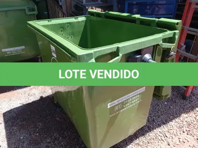 LOTE 280 - 01 CONTAINER HDPE EM-840 660L. (NO ESTADO) ATENÇÃO! FAZER A VISITAÇÃO ANTES DE ARREMATAR, NÃO SABEMOS SE FUNCIONA. LEILÃO NÃO TEM GARANTIA E NEM DEVOLUÇÃO, SUJEITO A POSSÍVEIS AVARIAS VISÍVEIS/OCULTAS E/OU AUSÊNCIA DE COMPONENTES.