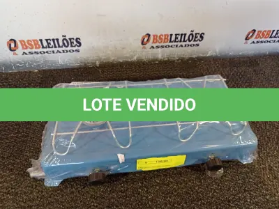 LOTE 149 - 01 FOGÃO A GÁS 02 BOCAS CAMPING/PESCA. (NO ESTADO) ATENÇÃO! FAZER A VISITAÇÃO ANTES DE ARREMATAR, NÃO SABEMOS SE FUNCIONA. LEILÃO NÃO TEM GARANTIA E NEM DEVOLUÇÃO, SUJEITO A POSSÍVEIS AVARIAS VISÍVEIS/OCULTAS E/OU AUSÊNCIA DE COMPONENTES.