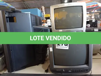 LOTE 278 - 04 TV’S DE TUBO MARCAS E MODELOS DIVERSOS. (NO ESTADO) ATENÇÃO! FAZER A VISITAÇÃO ANTES DE ARREMATAR, NÃO SABEMOS SE FUNCIONA. LEILÃO NÃO TEM GARANTIA E NEM DEVOLUÇÃO, SUJEITO A POSSÍVEIS AVARIAS VISÍVEIS/OCULTAS E/OU AUSÊNCIA DE COMPONENTES.