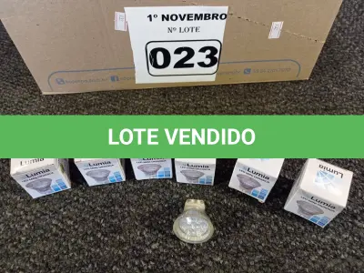 LOTE 023 - 01 LOTE COM APROXIMADAMENTE 80 LÂMPADAS DICROICA 1W 220V. (NO ESTADO) ATENÇÃO! FAZER A VISITAÇÃO ANTES DE ARREMATAR, NÃO SABEMOS SE FUNCIONA. LEILÃO NÃO TEM GARANTIA E NEM DEVOLUÇÃO, SUJEITO A POSSÍVEIS AVARIAS VISÍVEIS/OCULTAS E/OU AUSÊNCIA DE COMPONENTES.