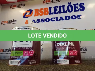 LOTE 087 - 02 GALÕES DE ESMALTE SINTÉTICO IQUINE DIALINE 3,6L NAS CORES ALTO BRILHO VERDE COLONIAL. (NO ESTADO) ATENÇÃO! FAZER A VISITAÇÃO ANTES DE ARREMATAR, NÃO SABEMOS SE FUNCIONA. LEILÃO NÃO TEM GARANTIA E NEM DEVOLUÇÃO, SUJEITO A POSSÍVEIS AVARIAS VISÍVEIS/OCULTAS E/OU AUSÊNCIA DE COMPONENTES.