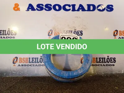 LOTE 090 - 01 ROLO DE CABO FLEXÍVEL 100M 1X2,5MM NA COR AZUL(NOVO). (NO ESTADO) ATENÇÃO! FAZER A VISITAÇÃO ANTES DE ARREMATAR, NÃO SABEMOS SE FUNCIONA. LEILÃO NÃO TEM GARANTIA E NEM DEVOLUÇÃO, SUJEITO A POSSÍVEIS AVARIAS VISÍVEIS/OCULTAS E/OU AUSÊNCIA DE COMPONENTES.