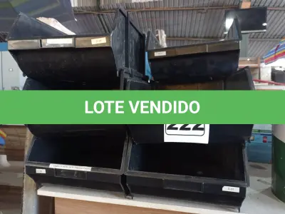 LOTE 222 - 10 CAÇAMBAS ORGANIZADORAS DE PLÁSTICO. (NO ESTADO) ATENÇÃO! FAZER A VISITAÇÃO ANTES DE ARREMATAR, NÃO SABEMOS SE FUNCIONA. LEILÃO NÃO TEM GARANTIA E NEM DEVOLUÇÃO, SUJEITO A POSSÍVEIS AVARIAS VISÍVEIS/OCULTAS E/OU AUSÊNCIA DE COMPONENTES.