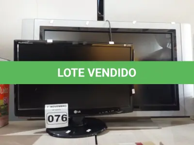 LOTE 076 - 01 TV DE PLASMA PHILIPS 32” POL E 01 MONITOR LG 17” POL. (NO ESTADO) ATENÇÃO! FAZER A VISITAÇÃO ANTES DE ARREMATAR, NÃO SABEMOS SE FUNCIONA. LEILÃO NÃO TEM GARANTIA E NEM DEVOLUÇÃO, SUJEITO A POSSÍVEIS AVARIAS VISÍVEIS/OCULTAS E/OU AUSÊNCIA DE COMPONENTES.