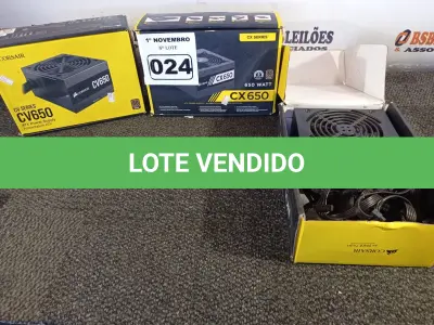 LOTE 024 - 03 FONTES PARA PC MARCAS E MODELOS DIVERSOS. (NO ESTADO) ATENÇÃO! FAZER A VISITAÇÃO ANTES DE ARREMATAR, NÃO SABEMOS SE FUNCIONA. LEILÃO NÃO TEM GARANTIA E NEM DEVOLUÇÃO, SUJEITO A POSSÍVEIS AVARIAS VISÍVEIS/OCULTAS E/OU AUSÊNCIA DE COMPONENTES.