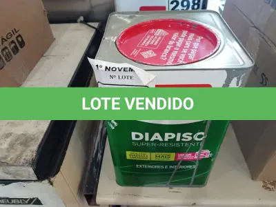 LOTE 296 - 01 LATA DE TINTA PARA PISO IQUINE COR CINZA MÉDIO 18L. (NO ESTADO) ATENÇÃO! FAZER A VISITAÇÃO ANTES DE ARREMATAR, NÃO SABEMOS SE FUNCIONA. LEILÃO NÃO TEM GARANTIA E NEM DEVOLUÇÃO, SUJEITO A POSSÍVEIS AVARIAS VISÍVEIS/OCULTAS E/OU AUSÊNCIA DE COMPONENTES.