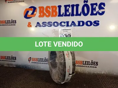 LOTE 030 - 01 ROLO DE CABO FLEXÍVEL 100M 1X10MM NA COR PRETA(NOVO). (NO ESTADO) ATENÇÃO! FAZER A VISITAÇÃO ANTES DE ARREMATAR, NÃO SABEMOS SE FUNCIONA. LEILÃO NÃO TEM GARANTIA E NEM DEVOLUÇÃO, SUJEITO A POSSÍVEIS AVARIAS VISÍVEIS/OCULTAS E/OU AUSÊNCIA DE COMPONENTES.
