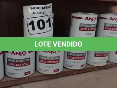 LOTE 101 - 12 LATAS DE COLA PLÁSTICA ANJO 1KG. (NO ESTADO) ATENÇÃO! FAZER A VISITAÇÃO ANTES DE ARREMATAR, NÃO SABEMOS SE FUNCIONA. LEILÃO NÃO TEM GARANTIA E NEM DEVOLUÇÃO, SUJEITO A POSSÍVEIS AVARIAS VISÍVEIS/OCULTAS E/OU AUSÊNCIA DE COMPONENTES.